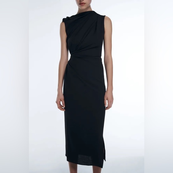 NWT Zara Narciso Rodriguez Gathered Dress Limited Edition - Picture 3 of 7